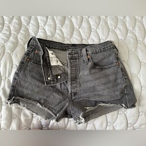 Levi 501 High Rise Cut Off Shorts-
